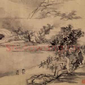 清代 李鳝《山水8开》国画山水作品图片鉴赏