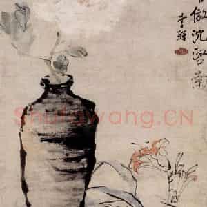 清代 李鳝《儿女富贵图》国画花鸟作品图片鉴赏