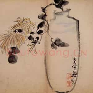 清代 李鳝《花卉册》国画花鸟作品图片鉴赏