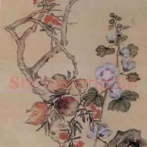 清代 李鳝《花鸟屏》国画花鸟作品图片鉴赏