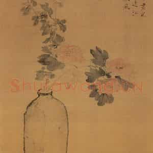 清代 李鳝《瓶花》国画花鸟作品图片鉴赏