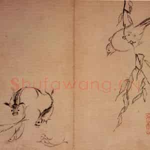清代 李鳝《杂画册》国画花鸟作品图片鉴赏