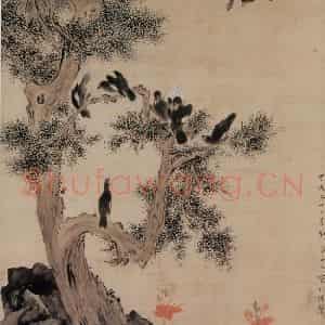 清代 华岩《八百遐龄图》国画花鸟作品图片鉴赏