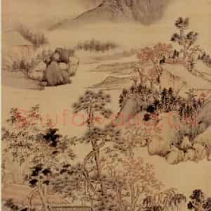 清代 华岩《山水图》国画山水作品图片鉴赏