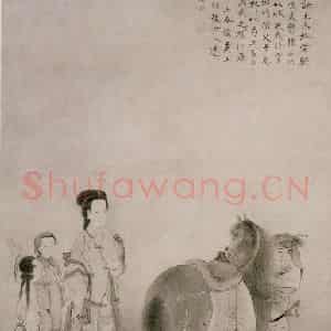 清代 华岩《昭君出塞图》国画人物作品图片鉴赏