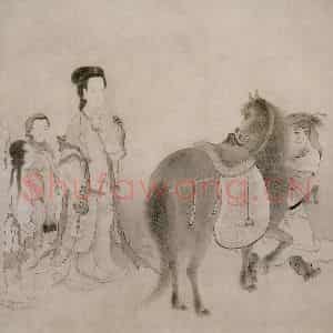 清代 华岩《昭君出塞图》国画人物作品图片鉴赏