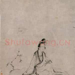 清代 华岩《观音像》国画人物作品图片鉴赏