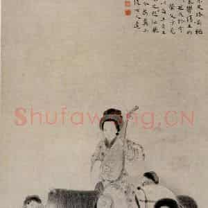 清代 华岩《昭君出塞图》国画人物作品图片鉴赏