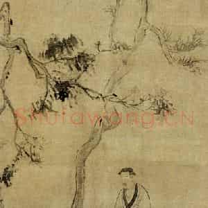 清代 华岩《二老谈道图》国画人物作品图片鉴赏