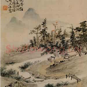 清代 华岩《山水册》国画山水作品图片鉴赏
