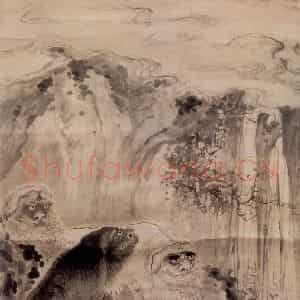清代 华岩《三狮图》国画作品图片鉴赏