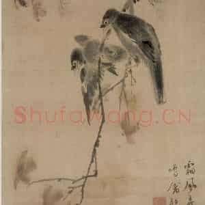 清代 华岩《花鸟四条》国画花鸟作品图片鉴赏