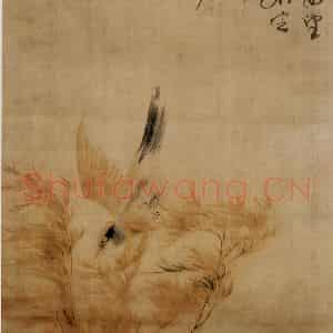 清代 华岩《花鸟三条》国画花鸟作品图片鉴赏