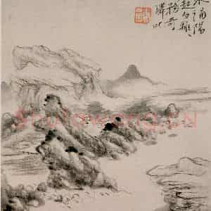 清代 华岩《山水册》国画山水作品图片鉴赏