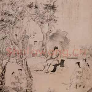 清代 华岩《金谷园图》国画综合作品图片鉴赏