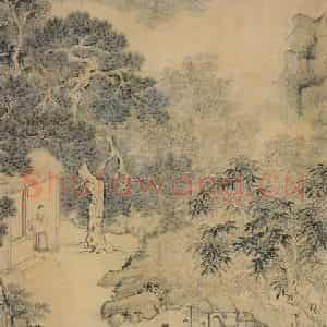 清代 华岩《归庄图》国画综合作品图片鉴赏