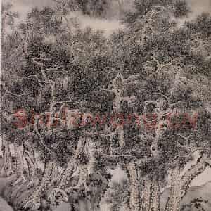清代 华岩《万壑松风图》国画山水作品图片鉴赏