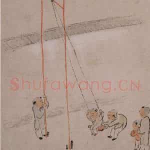 清代 华岩《童戏图》国画人物作品图片鉴赏