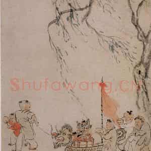 清代 华岩《童戏图》国画人物作品图片鉴赏