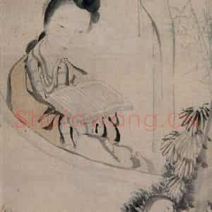 清代 华岩《仕女图》国画人物作品图片鉴赏