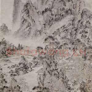 清代 华岩《水西山宅图》国画综合作品图片鉴赏