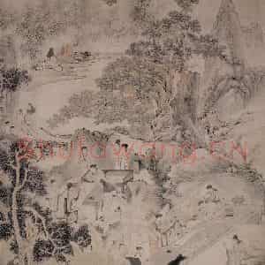 清代 华岩《西园雅集图》国画综合作品图片鉴赏