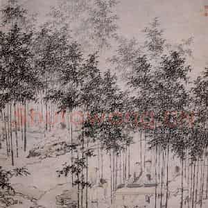 清代 华岩《竹林七贤图》国画人物作品图片鉴赏