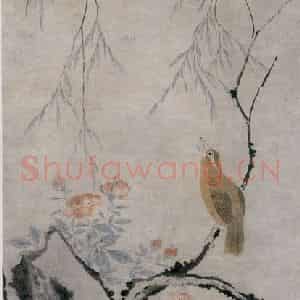 清代 华岩《好鸟鸣春图》国画花鸟作品图片鉴赏