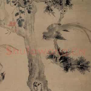 清代 华岩《翠雨和鸣图》国画花鸟作品图片鉴赏