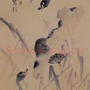 清代 边寿民《芦雁图》国画花鸟写意作品图片鉴赏
