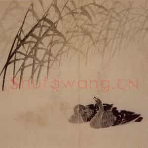 1749年 边寿民《芦雁册》国画花鸟写意作品图片鉴赏