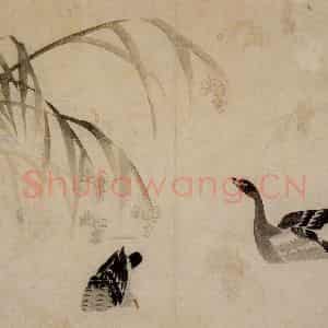1749年 边寿民《芦雁册》国画花鸟写意作品图片鉴赏