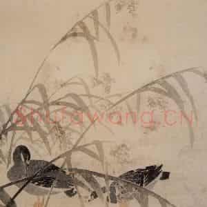 1749年 边寿民《芦雁册》国画花鸟写意作品图片鉴赏