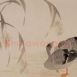 1751年 边寿民《花卉芦雁册》国画花鸟写意作品图片鉴赏