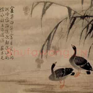 清代 边寿民《芦雁图册》国画花鸟写意作品图片鉴赏
