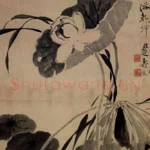 清代 边寿民《荷花图》国画花鸟写意作品图片鉴赏