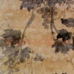 清代 边寿民《墨葡萄》国画花鸟写意作品图片鉴赏