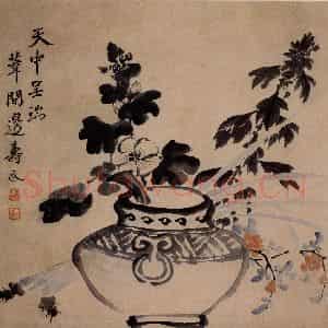 清代 边寿民《天中呈瑞图》国画花鸟写意作品图片鉴赏