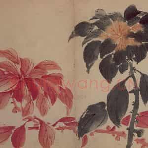 1735年 边寿民《花果册》国画花鸟写意作品图片鉴赏