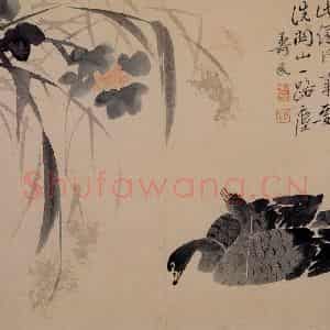 1739年 边寿民《芦雁花卉册》国画花鸟写意作品图片鉴赏