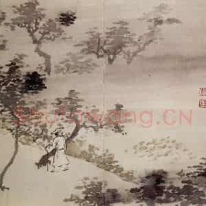 清代 罗聘《人物山水册》国画人物作品图片鉴赏