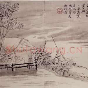 清代 罗聘《人物山水册》国画人物作品图片鉴赏