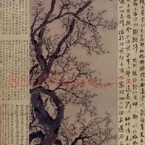 清代 罗聘《梅花图》国画花鸟作品图片鉴赏