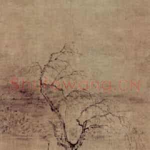 清代 罗聘《晓风残月》国画花鸟作品图片鉴赏