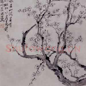 清代 罗聘《墨梅图》国画花鸟作品图片鉴赏
