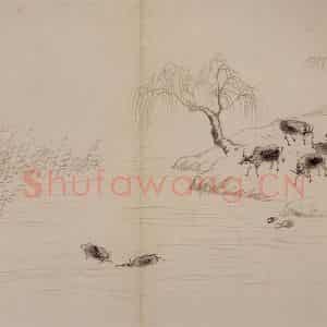 清代 罗聘《山水花卉册》国画花鸟作品图片鉴赏