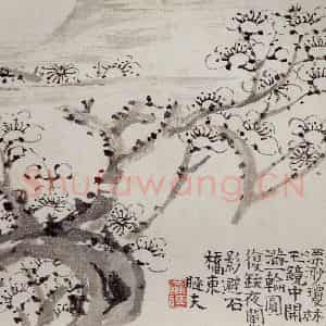清代 罗聘《梅花册》国画花鸟作品图片鉴赏
