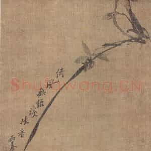 清代 罗聘《兰花图》国画花鸟作品图片鉴赏