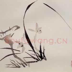 清代 罗聘《兰竹石图册》国画花鸟作品图片鉴赏