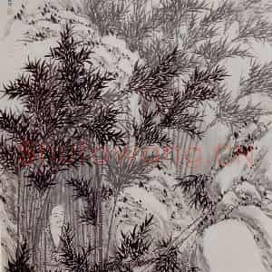 清代 罗聘《筤谷图》国画花鸟作品图片鉴赏